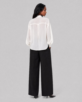 Ecru Long-Sleeve Top