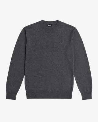 Gray Merino Wool Crew-Neck Sweater