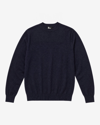 Navy Merino Wool Crew-Neck Sweater