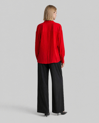 Red Long-Sleeved Top