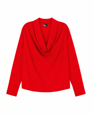 Red Long-Sleeved Top