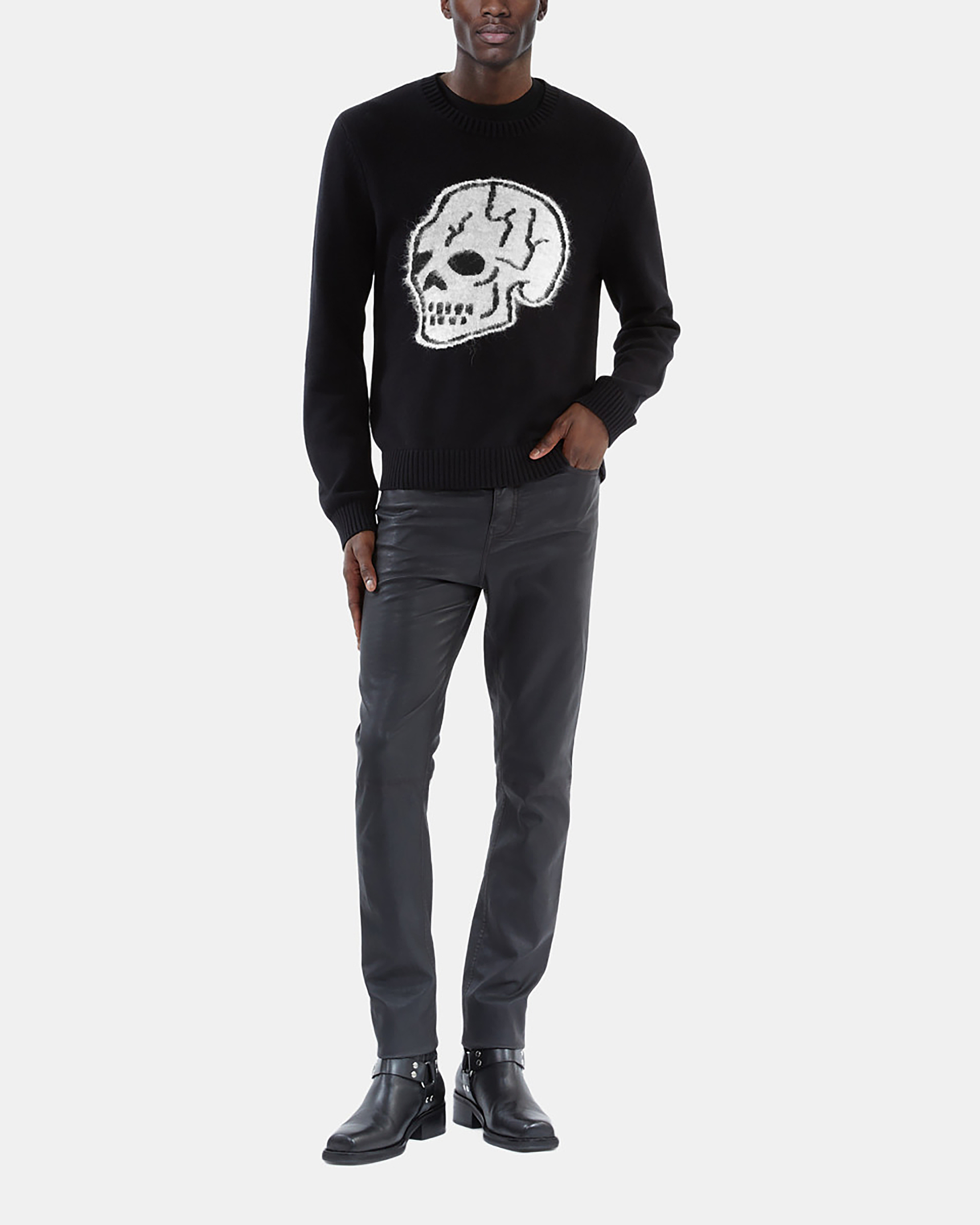 Black Skull Sweater