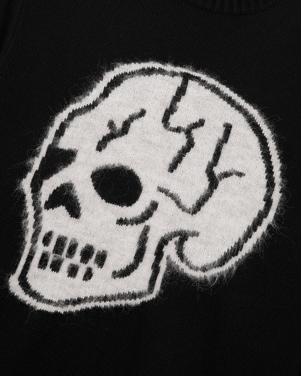 Black Skull Sweater