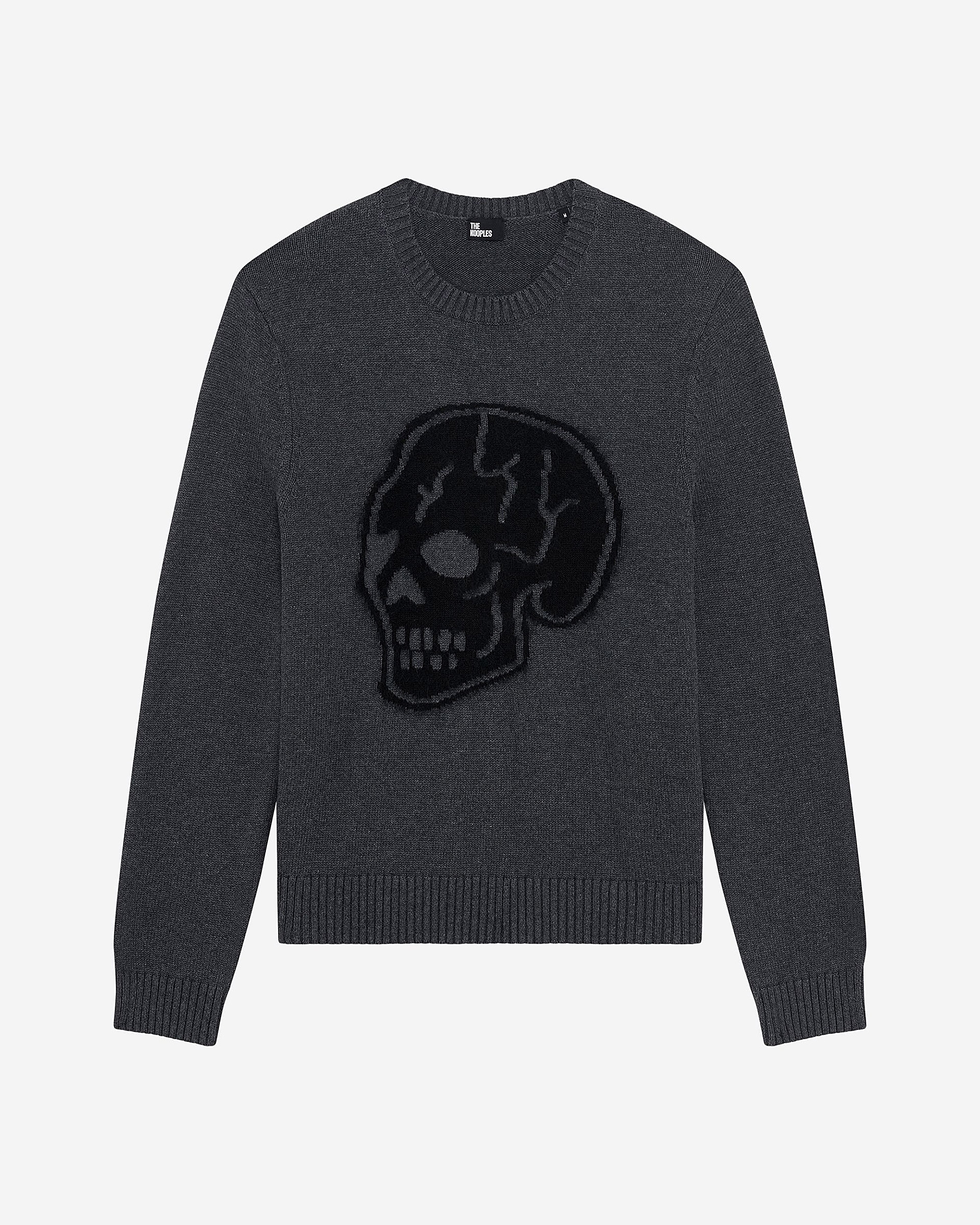Light grey skull sweater