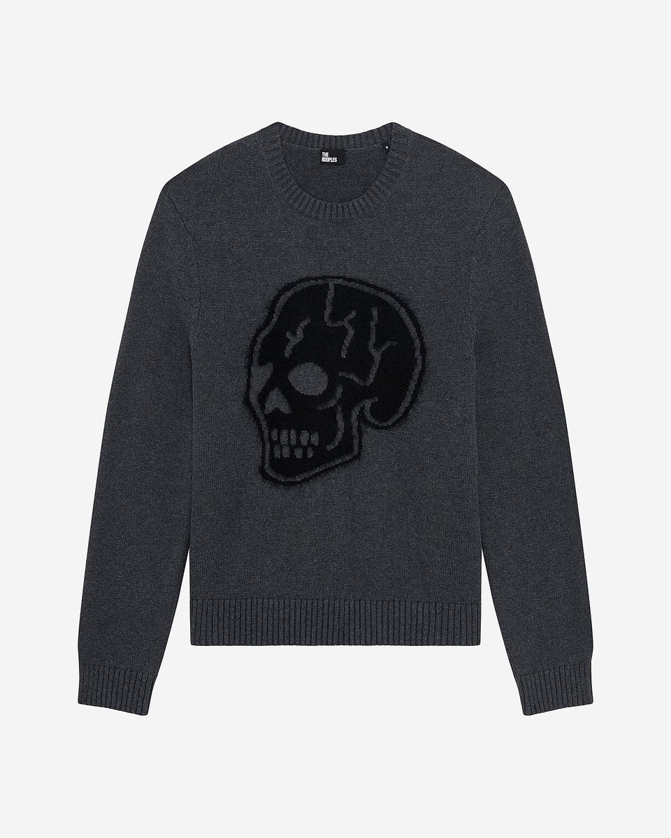 Light grey skull sweater